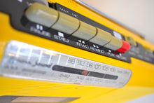画像をギャラリービューアに読み込む, Cab Yellow 80s Street Beat Model CT-72 AM FM Cassette Mini Boombox Radio! Sounds Great Excellent Condition!