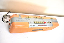 画像をギャラリービューアに読み込む, Peach Pink 80s Lenoxx Sound Model CT-725 AM FM Cassette Mini Boombox Radio! Sounds Great Excellent Condition!