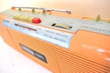 画像をギャラリービューアに読み込む, Peach Pink 80s Lenoxx Sound Model CT-725 AM FM Cassette Mini Boombox Radio! Sounds Great Excellent Condition!