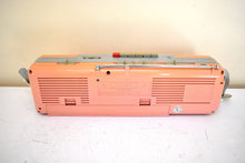 画像をギャラリービューアに読み込む, Peach Pink 80s Lenoxx Sound Model CT-725 AM FM Cassette Mini Boombox Radio! Sounds Great Excellent Condition!