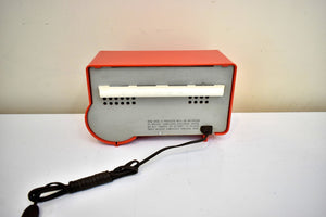 Fiesta Red 1957 Motorola Model 5T22R "Dragster" AM Vacuum Tube Radio Great Sounding! Very Rare Desirable Model! Mint Condition!