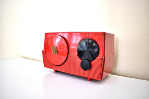 Sentry Red 1953 Motorola Model 52R16 Vacuum Tube AM Radio Excellent Condition Sounds Great!