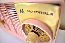 Load image into Gallery viewer, Cotillion Pink 1957/58 Motorola Model 5T23P-1 AM Vacuum Tube Radio Rare Model!