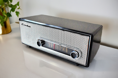 Meteor Grey 1956 Crosley Ranchero T-60CL AM Vacuum Tube Radio Excellent Plus Condition Sounds Great and Enduring Design!