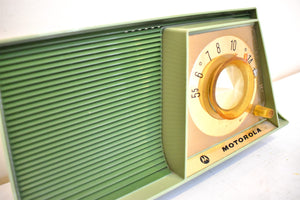 Avocado Green 1961 Motorola Model A17G AM Vintage Radio Sounds Terrific! Excellent Shape!