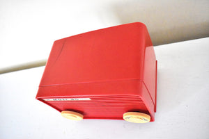 Bluetooth Ready To Go - Little Red Devil 1955 Motorola Model 56A Vacuum Tube AM Radio Mid Century Sound Blaster! Excellent Condition!