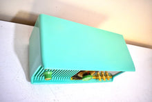 Load image into Gallery viewer, Sea Green 1957 Motorola Model 56CC Vacuum Tube AM Clock Radio Rare Model and Color Sounds Fantastic!