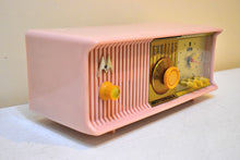 Load image into Gallery viewer, Marilyn Pink Mid Century 1957 Motorola Model 57CC2 Vacuum Tube AM Clock Radio Sounds Great! Looks Great!