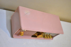 Marilyn Pink Mid Century 1957 Motorola Model 57CC2 Vacuum Tube AM Clock Radio Sounds Great! Looks Great!