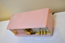 Load image into Gallery viewer, Marilyn Pink Mid Century 1957 Motorola Model 57CC2 Vacuum Tube AM Clock Radio Sounds Great! Looks Great!