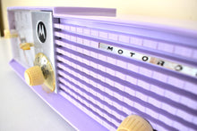 画像をギャラリービューアに読み込む, Lavender Lady Mid Century 1957 Motorola Model 5C27V-1 Vacuum Tube AM Clock Radio Rare Color! Excellent Plus Condition! Sounds Great!