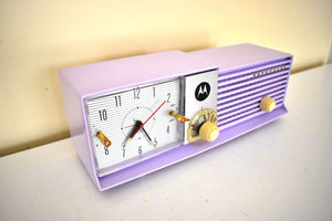 Lavender Lady Mid Century 1957 Motorola Model 5C27V-1 Vacuum Tube AM Clock Radio Rare Color! Excellent Plus Condition! Sounds Great!