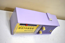 Load image into Gallery viewer, Hyacinth Lavender 1957 Motorola Model 5T27V-1 AM Vacuum Tube Radio Rare Model Beyond Rare Color!