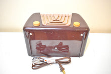 Load image into Gallery viewer, Burgundy Beauty 1949 Motorola Model 68X-11Q Vintage Vacuum Tube AM Radio Great Sounding and Looking!