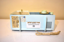 Load image into Gallery viewer, Azure Blue Motorola C18 23UL Alarm Clock Radio 1962 Vacuum Tube AM Clock Radio Excellent Plus Condition and Sounds Fantastic!