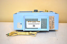 Load image into Gallery viewer, Blue on Blue Mid-Century 1963 Motorola Model C19B8 Vacuum Tube AM Clock Radio Rare Color Combo! Rare Clock Light!