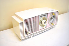 Load image into Gallery viewer, Powder Pink Mid-Century 1963 Motorola Model C19P60 Vacuum Tube AM Clock Radio Rare Color Combo!
