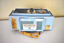 Load image into Gallery viewer, Blue on Blue Mid-Century 1963 Motorola Model C19B25 Vacuum Tube AM Clock Radio Rare Color Combo!
