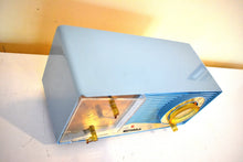 Load image into Gallery viewer, Powder Blue 1962 Motorola Model C9B13 AM Vacuum Tube Clock Radio Sounds Terrific! Awesome MCM Appeal!