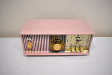 Load image into Gallery viewer, Marilyn Pink 1957 Motorola Model 57CC2 Vacuum Tube AM Clock Radio Rare Model and Color Sounds Fantastic!