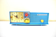 Load image into Gallery viewer, Cornflower Blue 1957 Motorola Model 57CD3A AM Vacuum Tube Radio Excellent Condition Works Great!