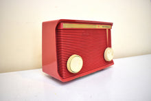 Load image into Gallery viewer, Bluetooth Ready To Go - Apple Red 1959 Motorola Model A1R2 Vacuum Tube AM Radio Great Sounding!