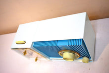 Load image into Gallery viewer, Azure Blue Motorola C18 23UL Alarm Clock Radio 1962 Vacuum Tube AM Clock Radio Excellent Plus Condition and Sounds Fantastic!