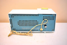 Load image into Gallery viewer, Azure Blue Motorola C18 23UL Alarm Clock Radio 1962 Vacuum Tube AM Clock Radio Excellent Plus Condition and Sounds Fantastic!