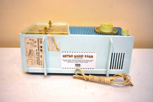 Load image into Gallery viewer, Azure Blue Motorola C18 23UL Alarm Clock Radio 1962 Vacuum Tube AM Clock Radio Excellent Plus Condition and Sounds Fantastic!