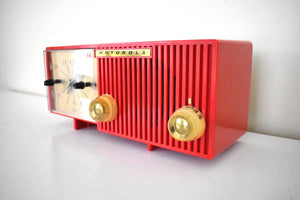 Cardinal Red 1955 Motorola Model 56CS3A AM Vacuum Tube Radio Superb Sounding Red Hot Looking!