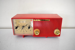 Cardinal Red 1955 Motorola Model 56CS3A AM Vacuum Tube Radio Superb Sounding Red Hot Looking!