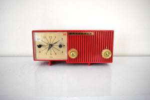 Cardinal Red 1955 Motorola Model 56CS3A AM Vacuum Tube Radio Superb Sounding Red Hot Looking!