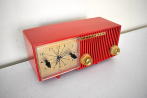 Cardinal Red 1955 Motorola Model 56CS3A AM Vacuum Tube Radio Superb Sounding Red Hot Looking!