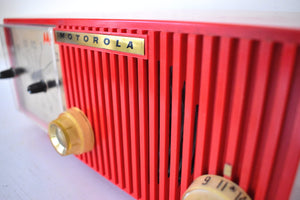 Cardinal Red 1955 Motorola Model 56CS3A AM Vacuum Tube Radio Superb Sounding Red Hot Looking!