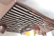 Load image into Gallery viewer, Choco Brown Marble 1957 Motorola Model 56H Vintage Vacuum Tube AM Radio Iconic Turbine Design!