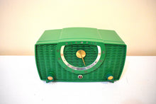 Load image into Gallery viewer, Kelly Green 1955 Olympic Model 441 Vacuum Tube AM Radio Beauty! Stunning Green Color! Excellent Plus Condition and Works Great!
