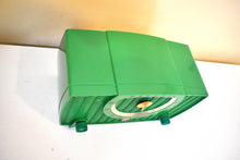 Load image into Gallery viewer, Kelly Green 1955 Olympic Model 441 Vacuum Tube AM Radio Beauty! Stunning Green Color! Excellent Plus Condition and Works Great!