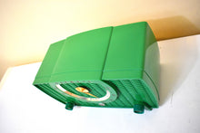 Load image into Gallery viewer, Kelly Green 1955 Olympic Model 441 Vacuum Tube AM Radio Beauty! Stunning Green Color! Excellent Plus Condition and Works Great!