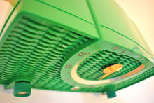 Load image into Gallery viewer, Kelly Green 1955 Olympic Model 441 Vacuum Tube AM Radio Beauty! Stunning Green Color! Excellent Plus Condition and Works Great!