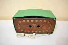 Load image into Gallery viewer, Kelly Green 1955 Olympic Model 441 Vacuum Tube AM Radio Beauty! Stunning Green Color! Excellent Plus Condition and Works Great!