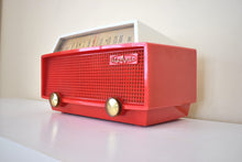 画像をギャラリービューアに読み込む, マンダリンオレンジ 1953 Philco Transitone Model 53-562 AM 真空管ラジオのサウンドは素晴らしいです。希少なファクトリーカラー！
