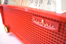 画像をギャラリービューアに読み込む, マンダリンオレンジ 1953 Philco Transitone Model 53-562 AM 真空管ラジオのサウンドは素晴らしいです。希少なファクトリーカラー！