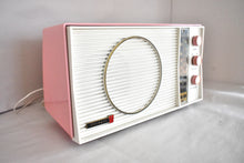 Load image into Gallery viewer, Tuscadero Pink White 1963 Olympic Model AFM-20 Vacuum Tube AM FM Radio Sounds Beautiful!