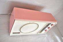 Load image into Gallery viewer, Tuscadero Pink White 1963 Olympic Model AFM-20 Vacuum Tube AM FM Radio Sounds Beautiful!