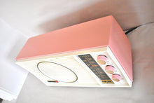 Load image into Gallery viewer, Tuscadero Pink White 1963 Olympic Model AFM-20 Vacuum Tube AM FM Radio Sounds Beautiful!