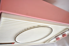 Load image into Gallery viewer, Tuscadero Pink White 1963 Olympic Model AFM-20 Vacuum Tube AM FM Radio Sounds Beautiful!