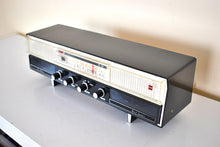 Load image into Gallery viewer, Kanji Black and White Late Fifties Early Sixties Onkyo Model FM-820U Vacuum Tube AM FM Shortwave Radio Rare Beauty Sounds Great! Excellent Condition!