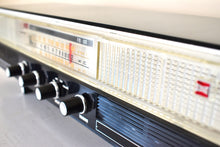 Load image into Gallery viewer, Kanji Black and White Late Fifties Early Sixties Onkyo Model FM-820U Vacuum Tube AM FM Shortwave Radio Rare Beauty Sounds Great! Excellent Condition!