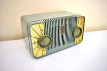 Load image into Gallery viewer, Olive Green Philco Mid Century Vintage 1954 Model C582 AM Vacuum Tube Radio Excellent Condition! Cute Looking!