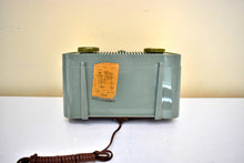 Load image into Gallery viewer, Olive Green Philco Mid Century Vintage 1954 Model C582 AM Vacuum Tube Radio Excellent Condition! Cute Looking!